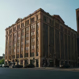 an image of a brown building in the daytime