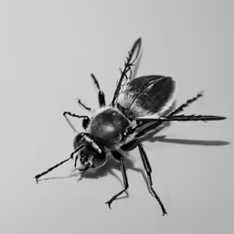 a large silver bug with an insect like head