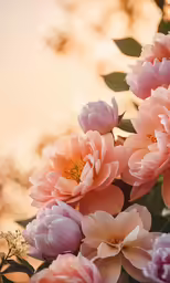 flowers, including pink and purple ones, blooming