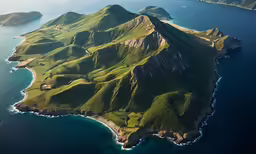 an island in the middle of the ocean
