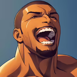 an angry looking guy with no shirt on