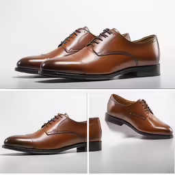 three pictures of shoes and the shoes in each picture