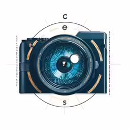 the diagram of a camera with an image of the lens in it
