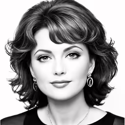 the beautiful woman with large earrings on her neck