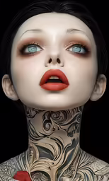 a woman with a large amount of tattoos