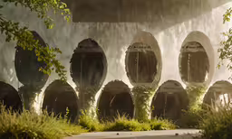 several urinals that are in the water