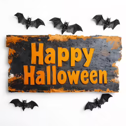 a sign that has bats on it and some writing on it