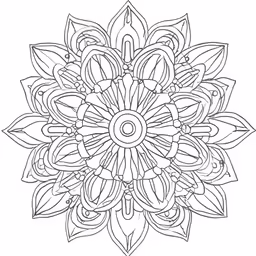 a detailed drawing with lines and shapes in the center