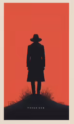 a person with a hat on standing in the shadows