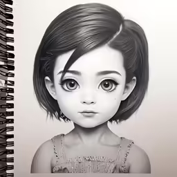 a girl with a very big nose and big brown eyes