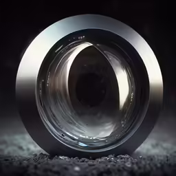 an image of the inside of a silver metal object