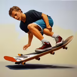 a boy is doing tricks on a skateboard