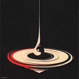 an artistic illustration of two circles in the dark