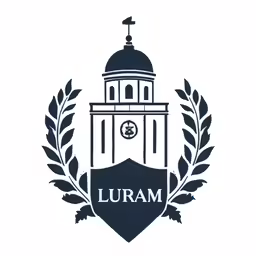 the logo for luxury hotels with an coat, wreath and building in the background