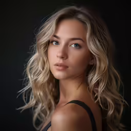 a beautiful blonde woman with long curly hair