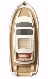 a mock up of a boat with the upper section partially submerged
