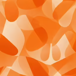an orange background is shown with curves