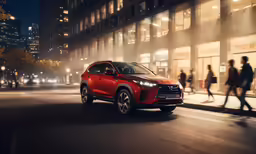 the 2020 toyota highland suv parked on the street at night