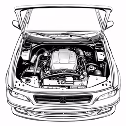 the engine is open on this car