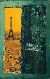 a altered picture of the eiffel tower