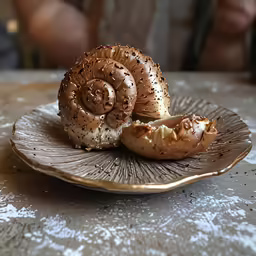 there is a plate with some breads on it