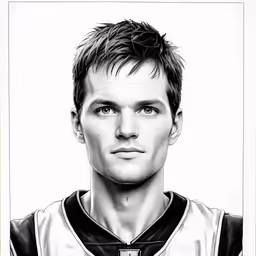 a male in a black and white photo