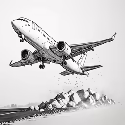a passenger jet is coming in for landing