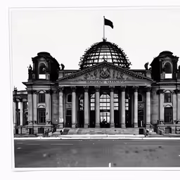 this is an old black and white picture of a building