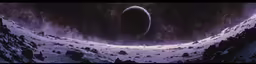a giant black object is surrounded by snowy mountains