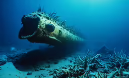 a pufferfish that is looking at the camera
