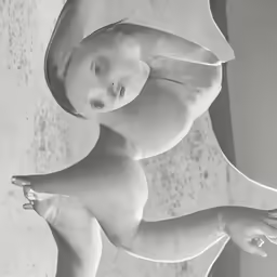 a naked woman is reaching up toward the ceiling