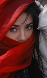 a beautiful young woman covered in a blanket