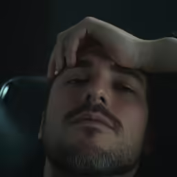 a man is taking a moment to rest