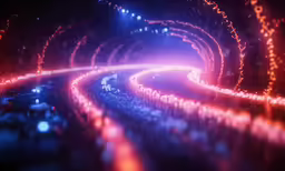 an abstract background with a long tunnel on the other side