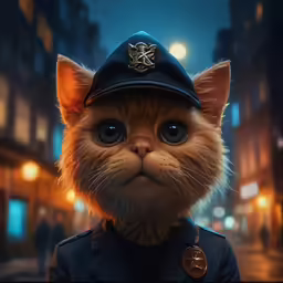 a picture of a cat wearing a military uniform
