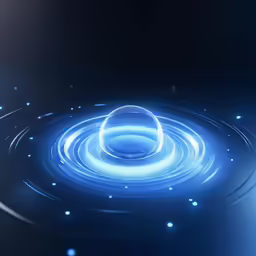 a liquid being pushed into a water circle