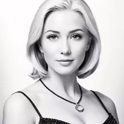 a woman with very large breasts in a black and white photo