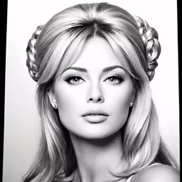 a woman with very large breast and blond hair