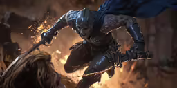 the elderman in action is being attacked by an enemy