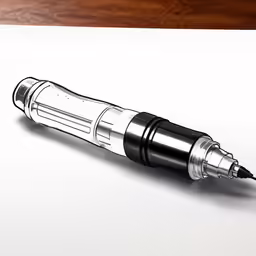 a ballpoint pen that has not been used yet