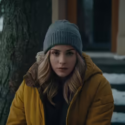 woman in a winter coat and beanie