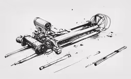 an old drawing with some type of machine