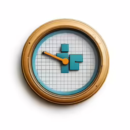 a clock with a golden frame on top