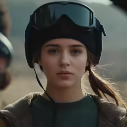 a female with her hair up and glasses in her hand