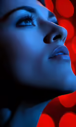 an image of a beautiful woman looking to her left