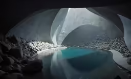 a deep pool is featured in this unique and artistic shot