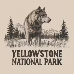 an illustration of a wolf with a name