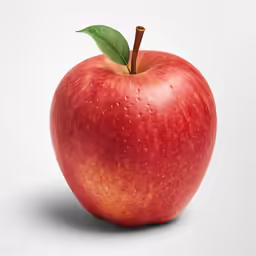 a picture of an apple with a leaf