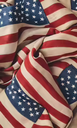 a closeup view of american flag fabric