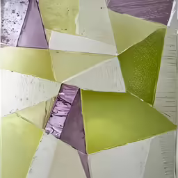 a group of glass tiles with multiple colors and sizes